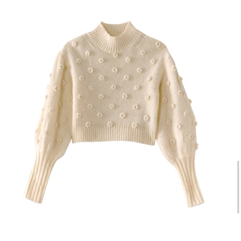 Worn 1x! EUC Farm Rio Handmade Flowers Sweater M